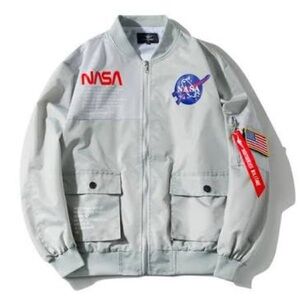 NASA Reflective Silver Bomber Jacket – Size M – Worn Once Like new…worn once!